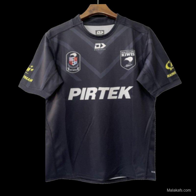 2026 New Zealand Kiwis Alternate Black with Tonal Chevron Pattern Jersey