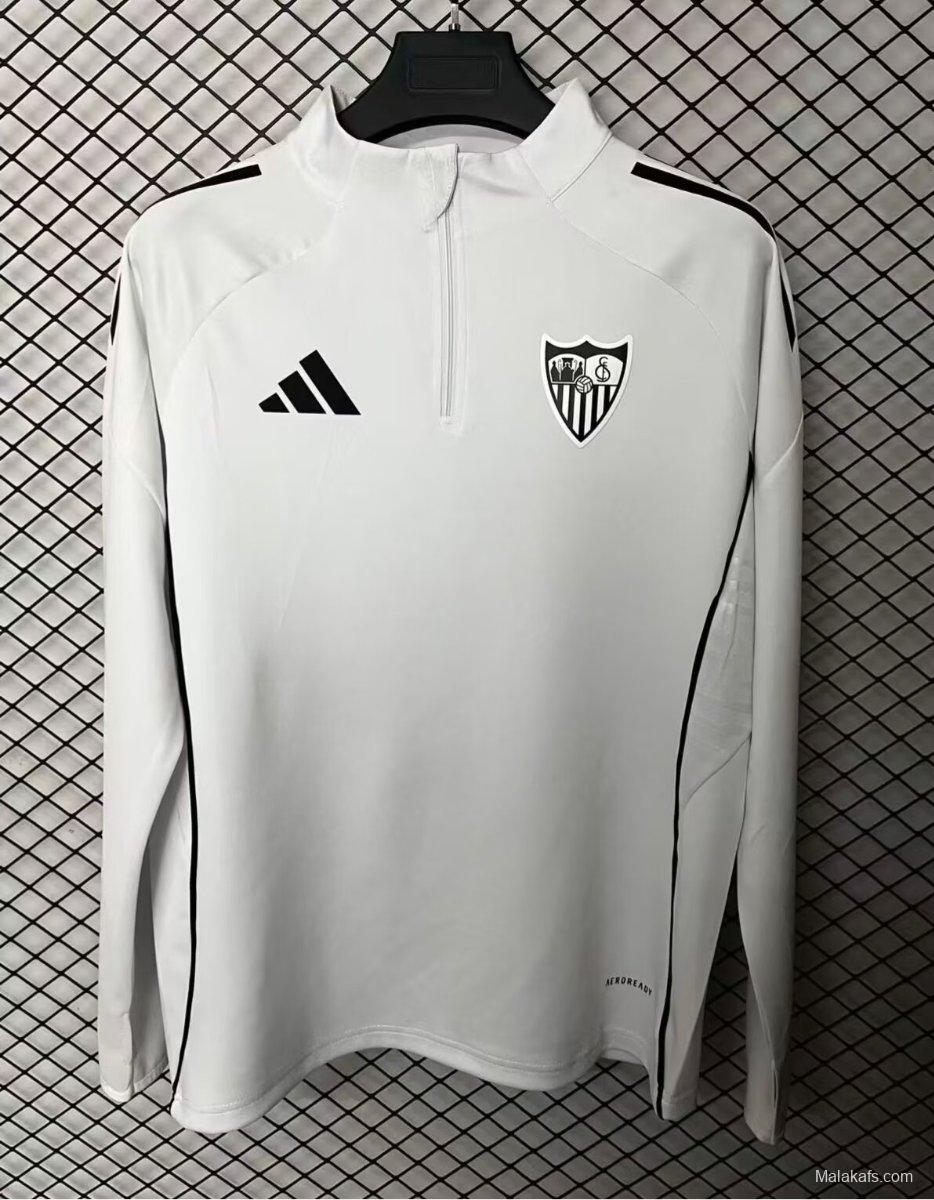 25/26 Sevilla White Half Zipper Jacket