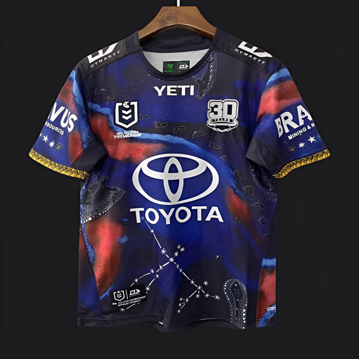 25/26 North Queensland Cowboys Navy with Indigenous Galaxy Design Jersey