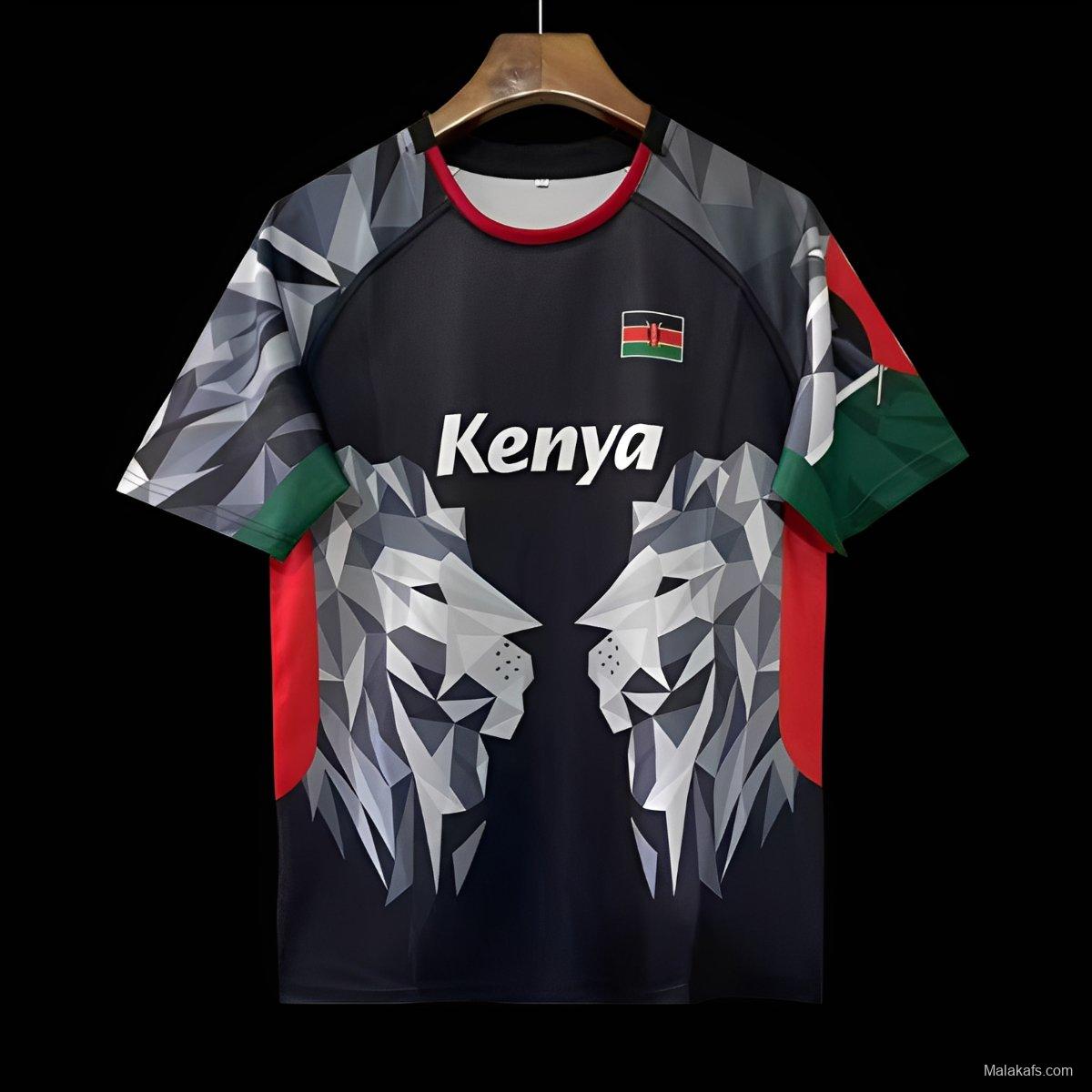 2026 Kenya Black Geometric Lion Jersey
