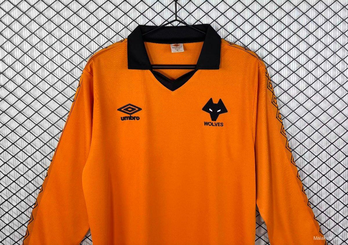 Retro 80/81 Wolverhampton Wanderers Home Long Sleeve Jersey