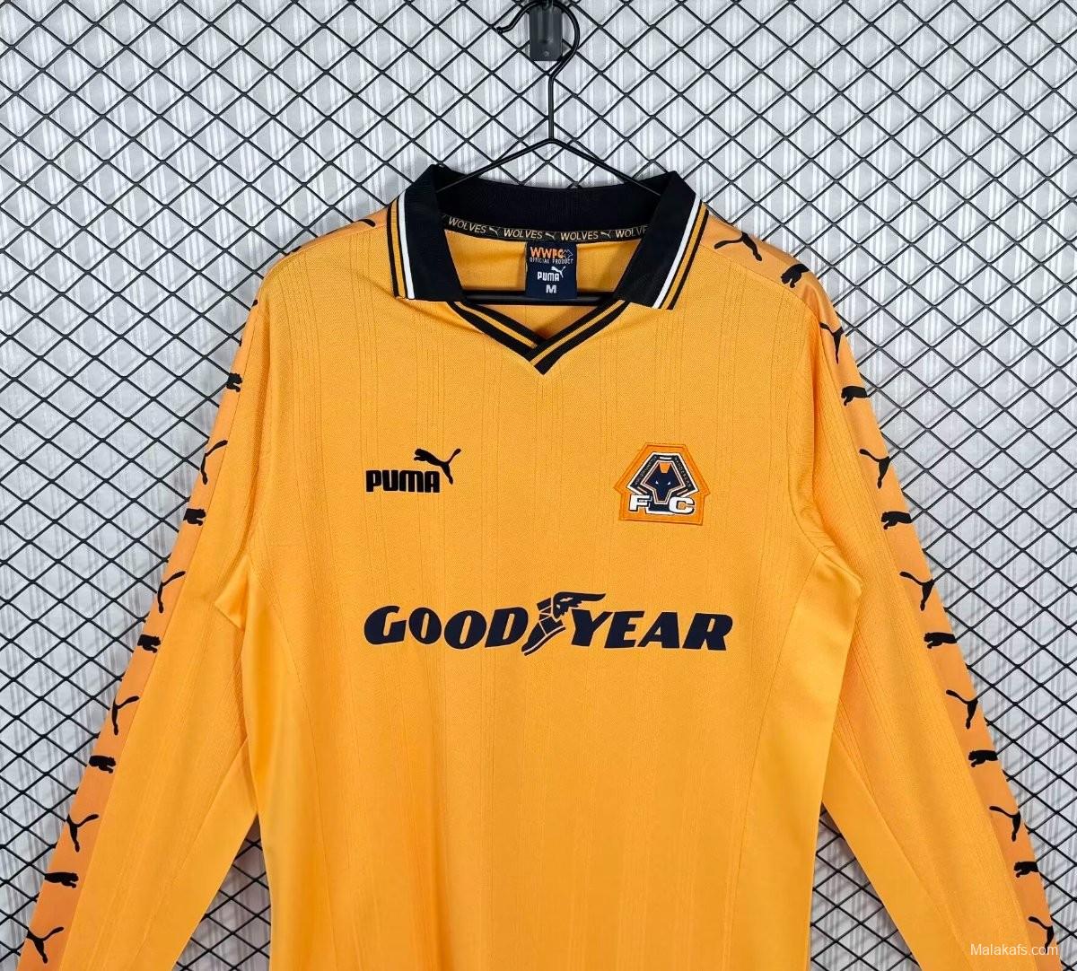 Retro 98/99 Wolverhampton Wanderers Home Long Sleeve Jersey
