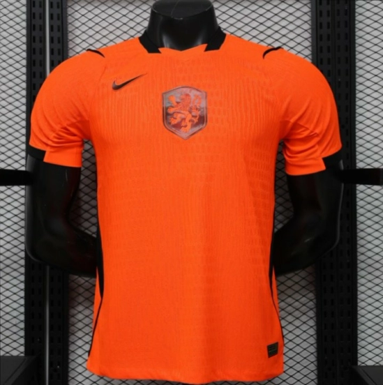 Player Version 2026 Netherlands Orange with Black Side Panel Home Jersey
