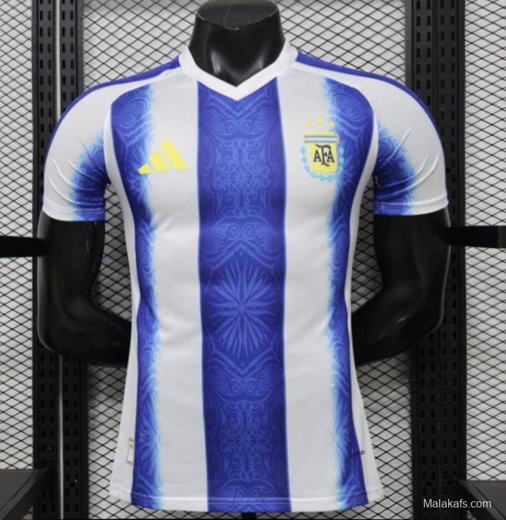 Player Version 2026 Argentina Blue & White Stripe Home Jersey