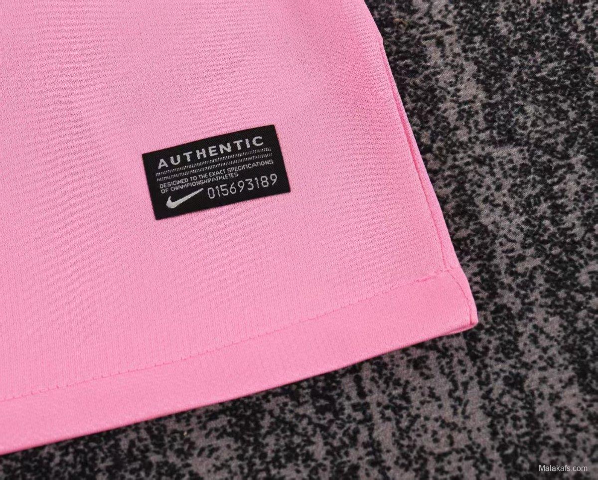 Retro 12/13 Kids Santos Away Pink Long Sleeve Jersey