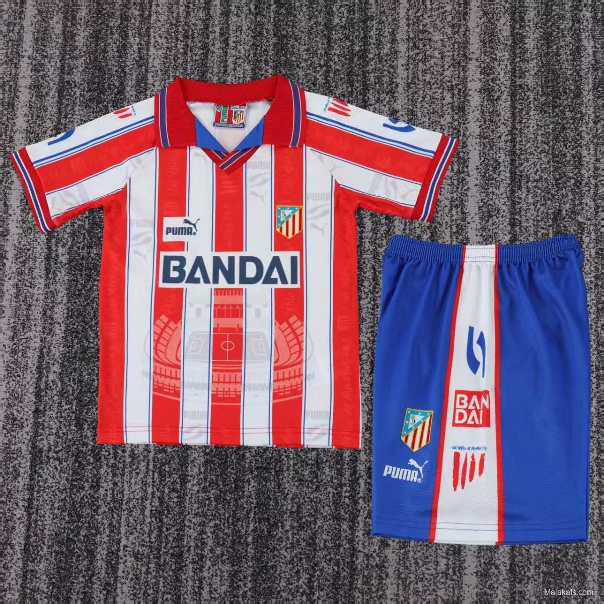 Retro 96/97 Kids Atletico Madrid Home Jersey