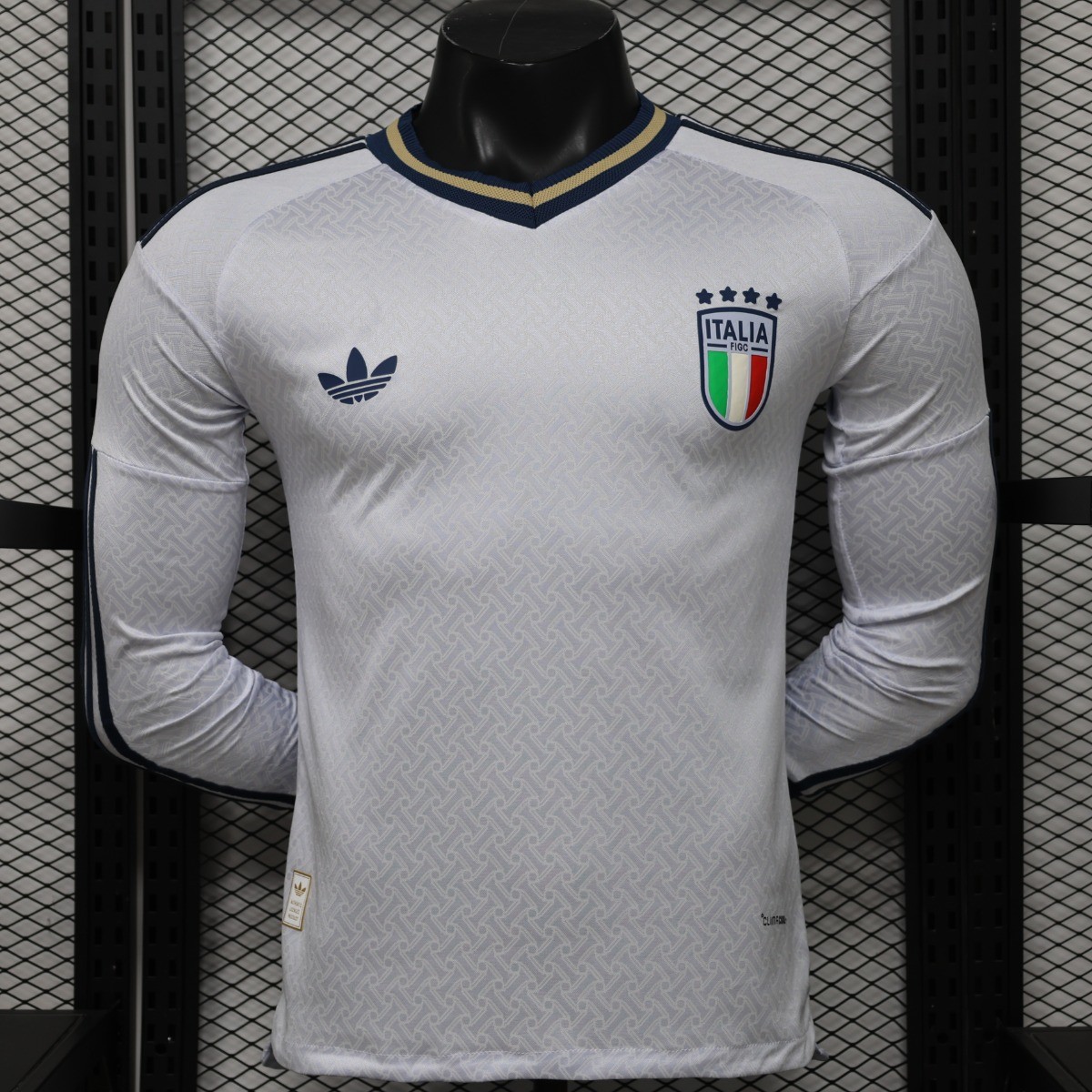 Player Version 2026 Italy Away White  Long Sleeve Jersey