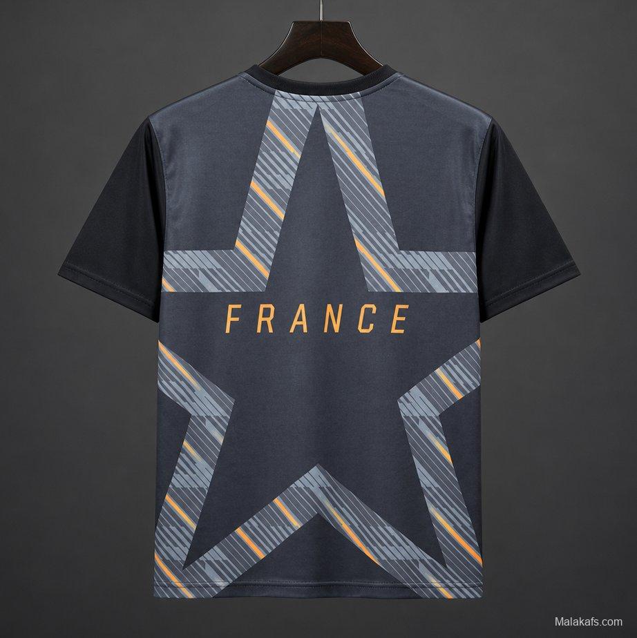 2026 France World Cup Premium Goalkeeper T-Shirt- Black/Orange