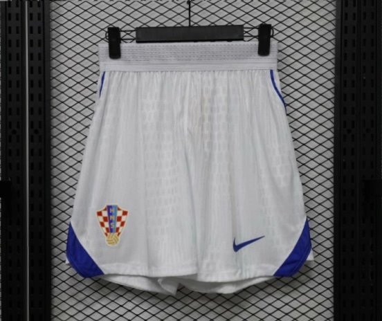 Player Version 2026 Croatia White  Home Shorts