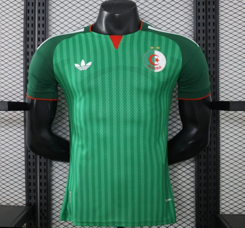 Player Version 26/27  Algeria Green Stripe V-Neck Special Edition Jersey