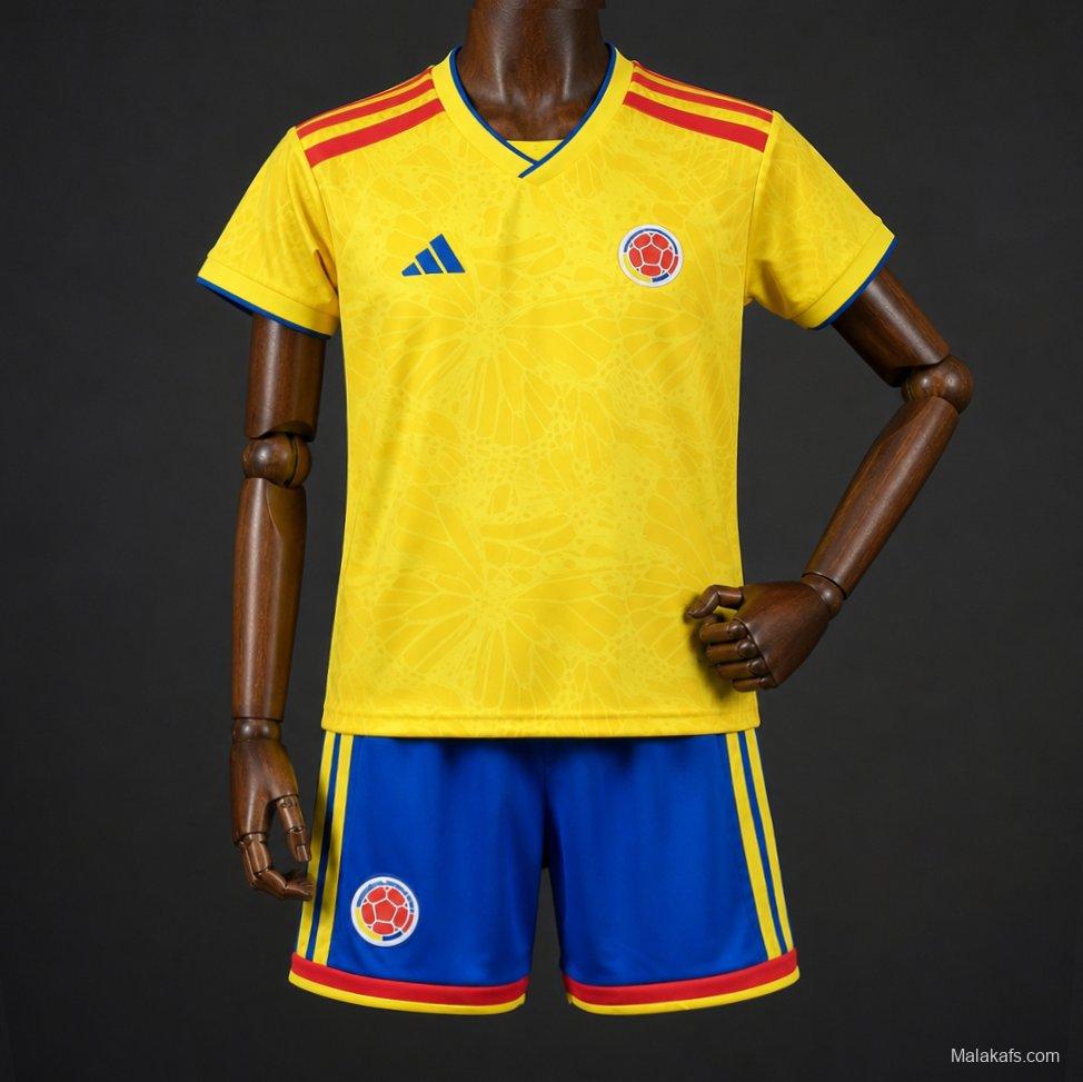 2026 Kids Colombia World Cup Home Kit