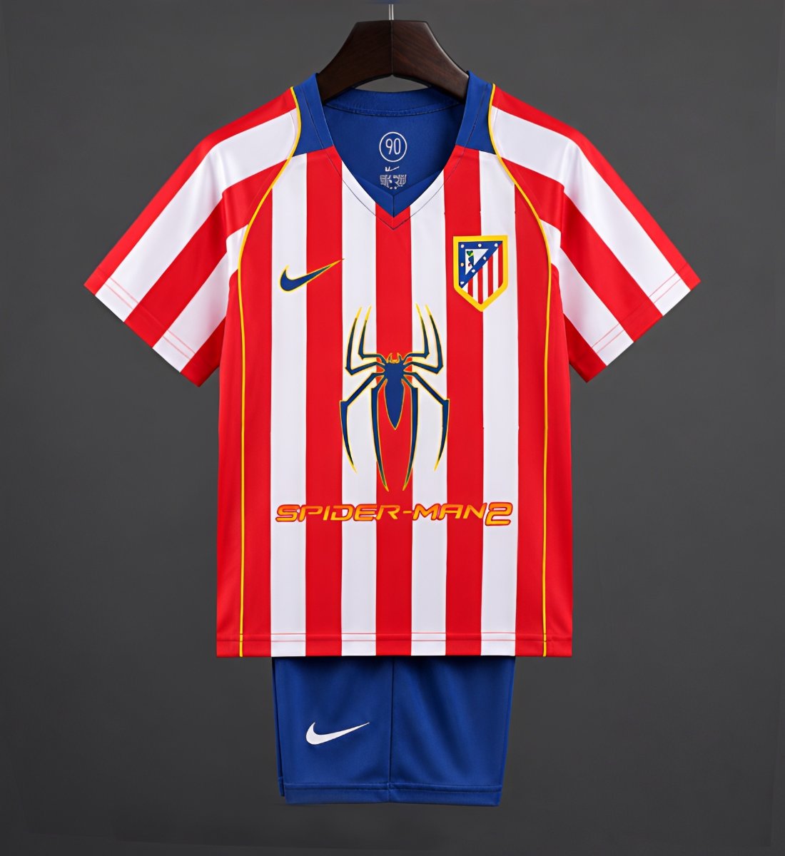 Retro Kids 04/05 Atletico Madrid Home Jersey