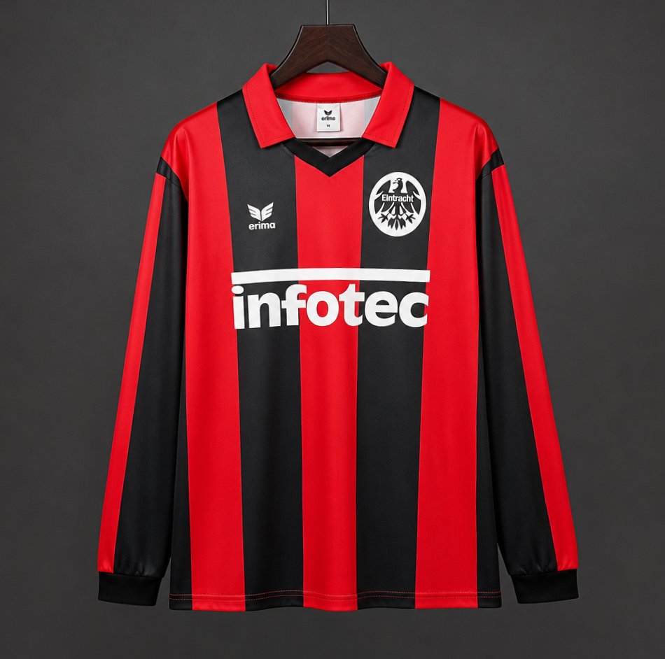 Retro 88/89 Eintracht Frankfurt Home Long Sleeve Jersey