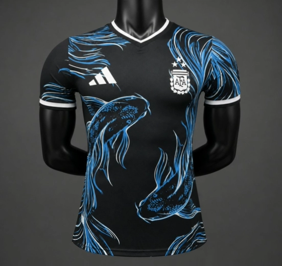 Player Version 2026 Argentina Black Koi Fish Special Edition Jersey