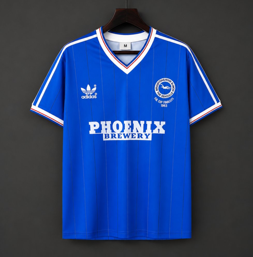 Retro 83/84 Brighton Hove Albion Home Jersey