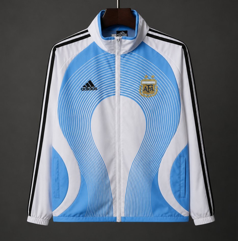 2026 Argentina Light Blue & White Windbreaker Jacket