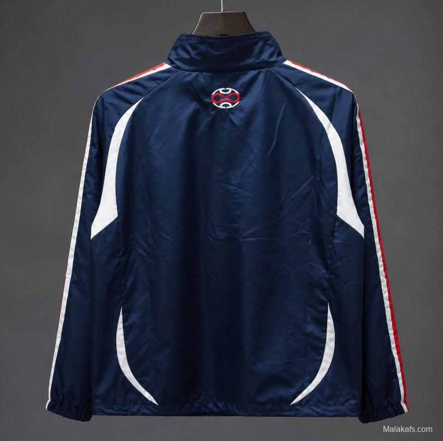 Retro 2006 France Navy Blue Windbreaker Jacket