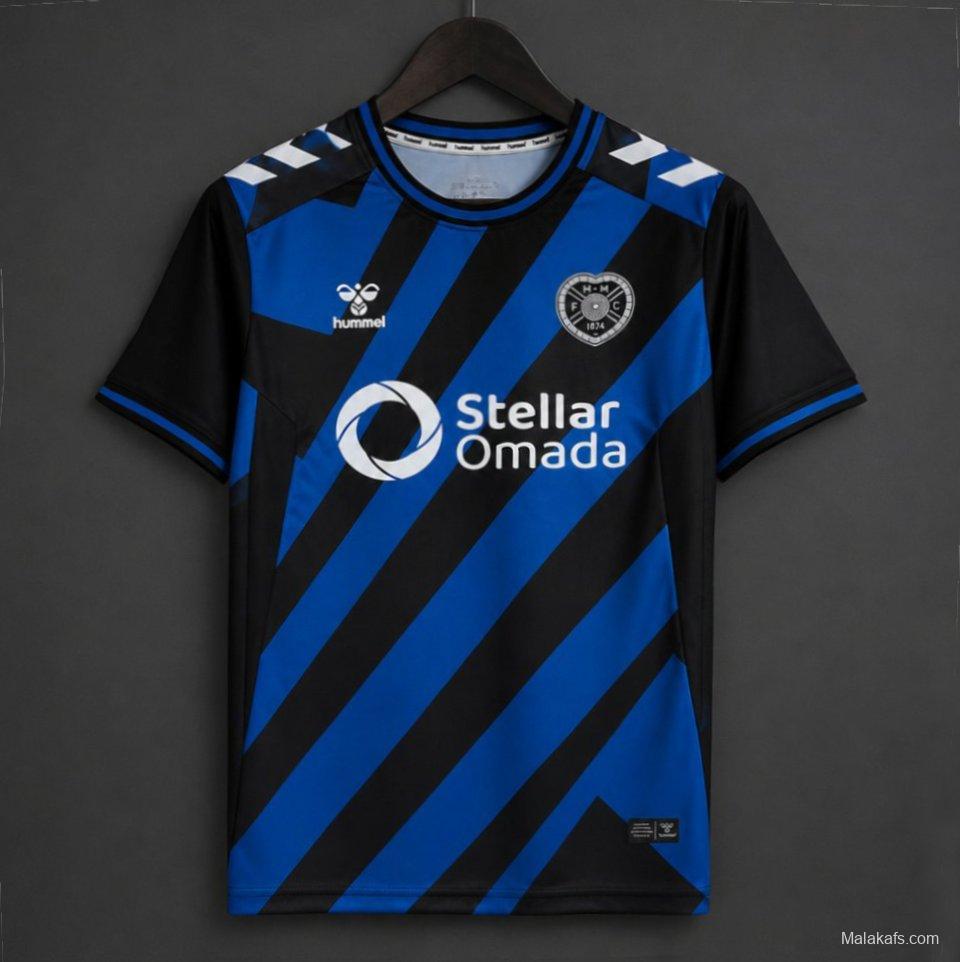 26/27 Heart of Midlothian FC Third Blue&Black Stripe Jersey