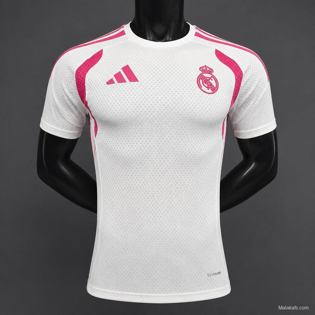 26/27 Real Madrid White with Pink Training Jersey