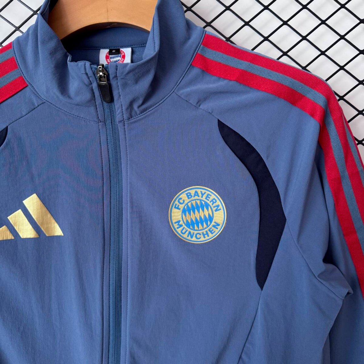 26/27 Bayern Munich Steel Blue & Red Training Tracksuit