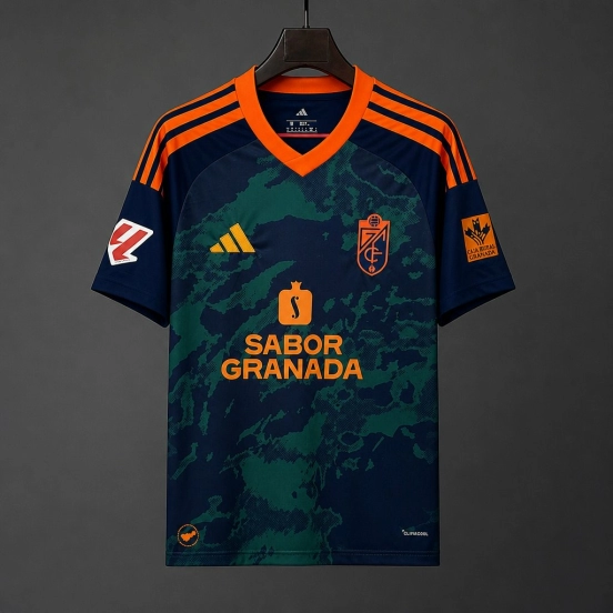 26/27 Granada Away  Dark Green Camouflage with Orange Trim Jersey