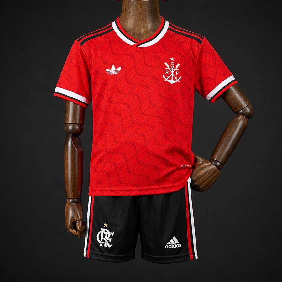 2026 Kids  Flamengo Third Red Kits Jersey