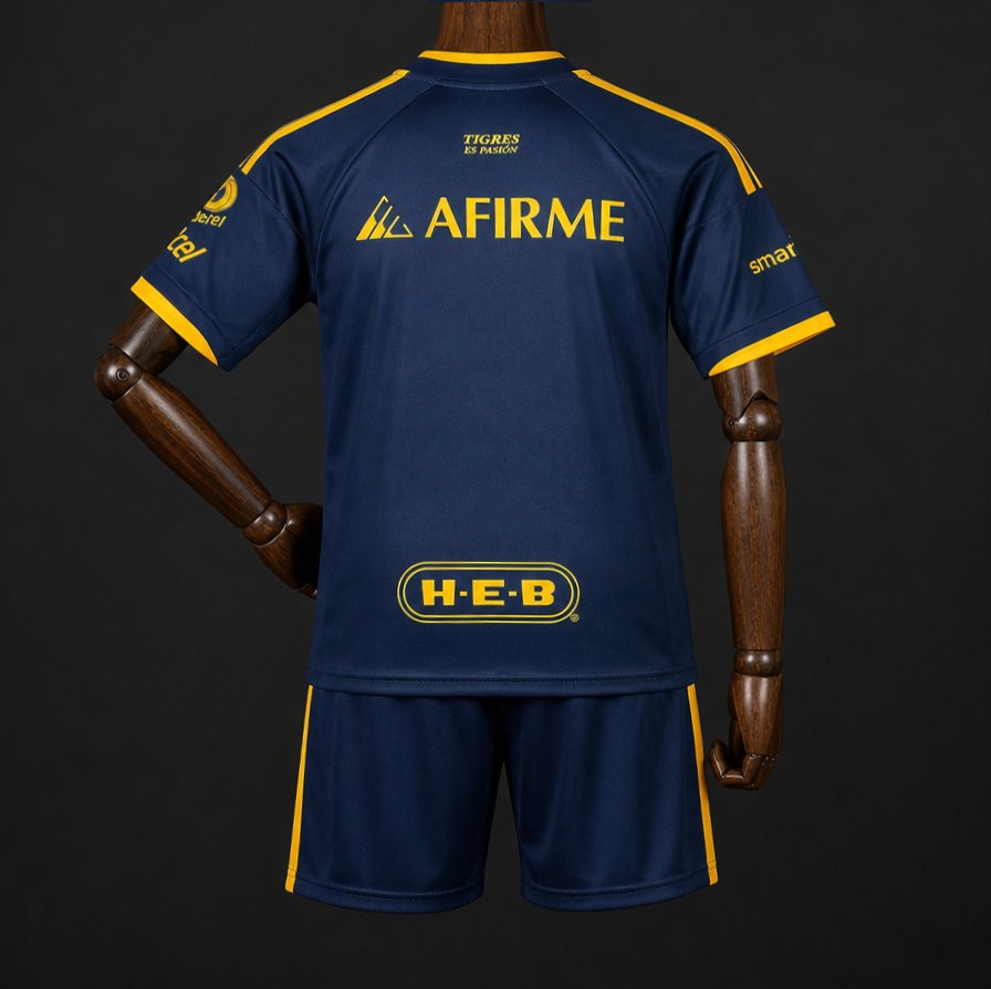 26/27 Kids Tigres UANL Navy Blue  Jersey Kit