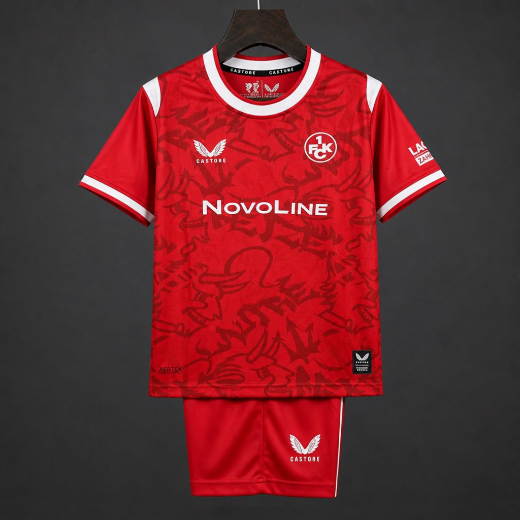 26/27 Kids Kaiserslautern Home Red Jersey Kit