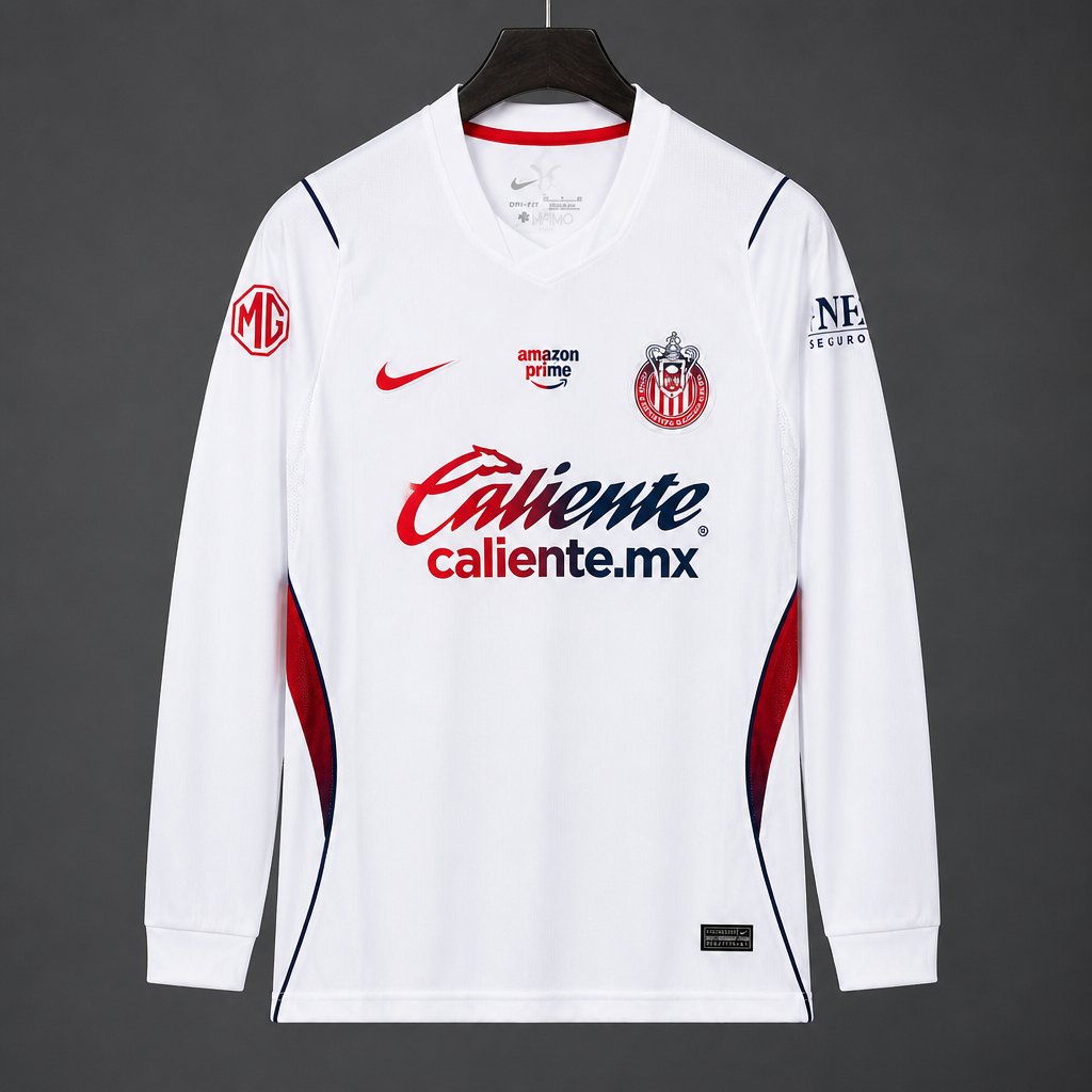 26/27 Chivas Away White Long Sleeve Jersey