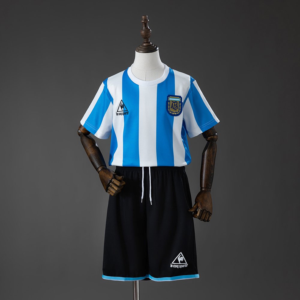 Retro Kids 1986 Argentina Home Jersey