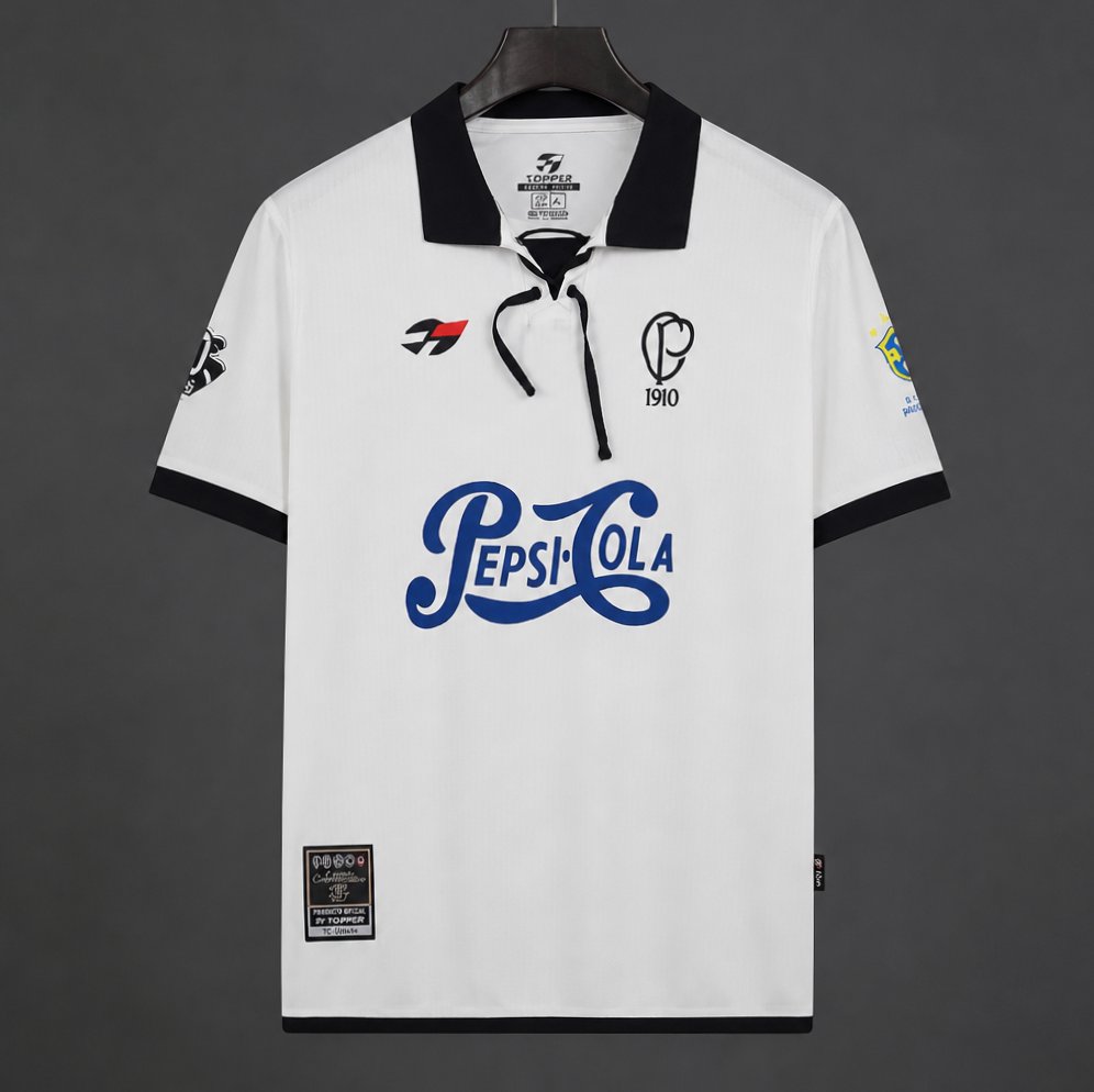 Retro 00/01 Corinthians 90Th Anniversary White Jersey