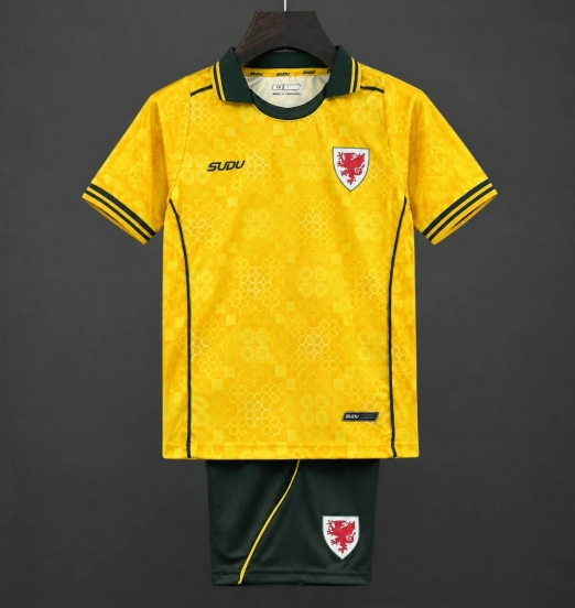 2026 Kids Wales Away Yellow Jersey