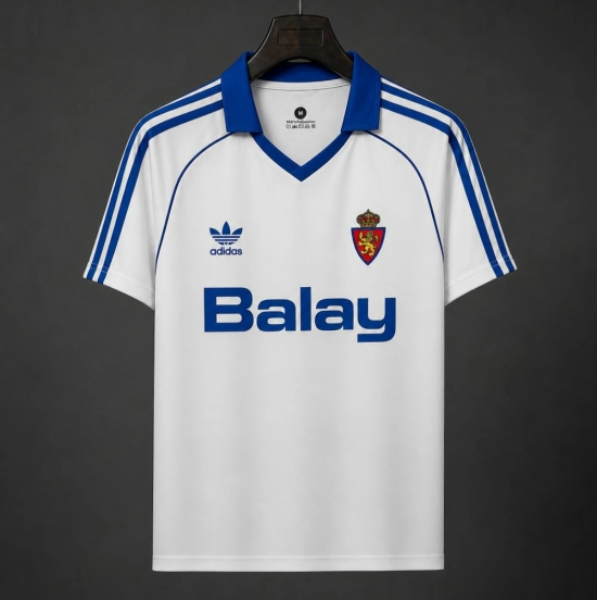 Retro 90/91 Real Zaragoza Home White Jersey